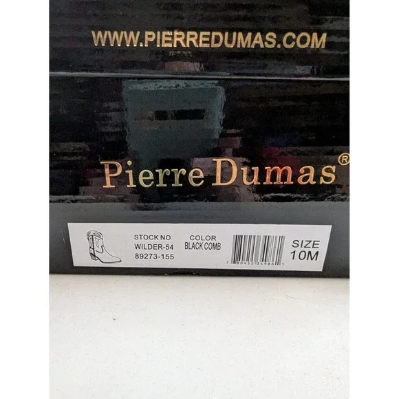 Pierre Dumas Wilder-54 Floral Cowboy Boots Black Women's Size 10M Western Boho - Picture 5 of 13